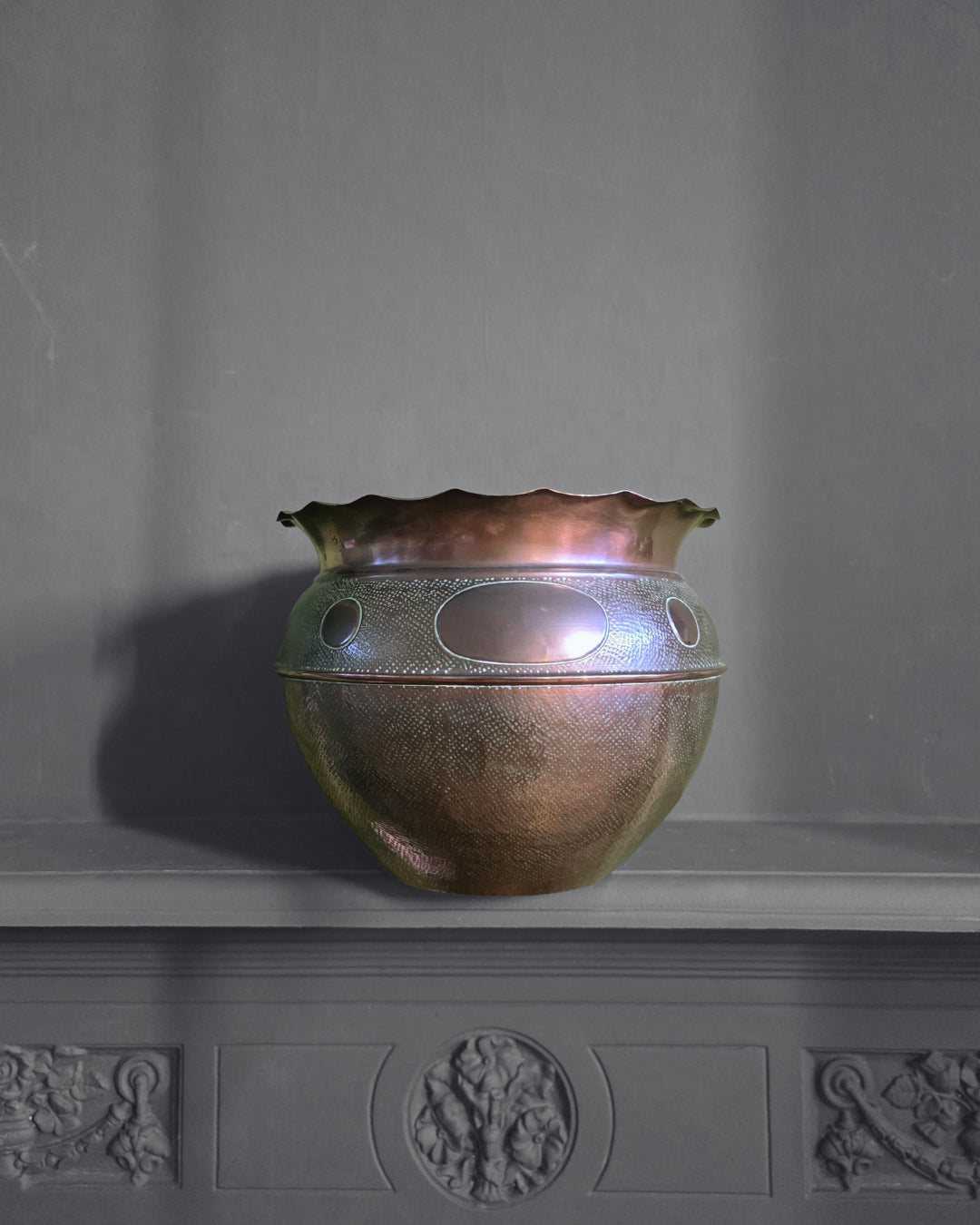 Arts & Crafts Hammered Copper Jardinière