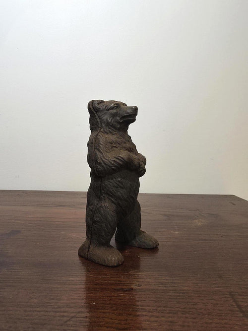 Antique Cast Iron Bear Money Box 1900