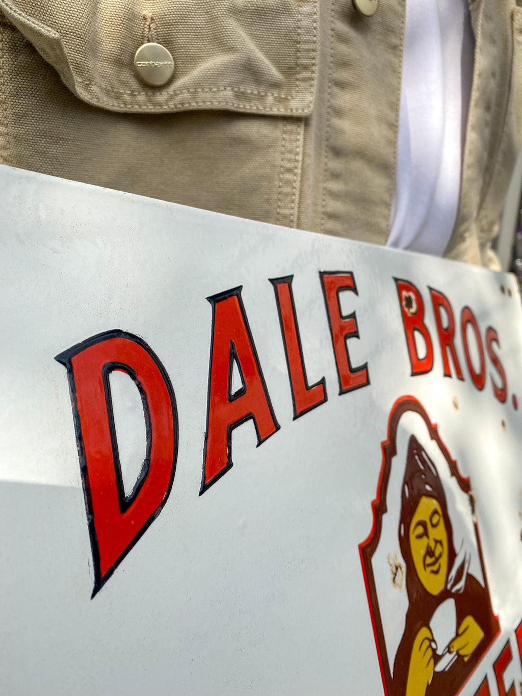 Enamel Dale Bros. Coffee Enamel Sign
