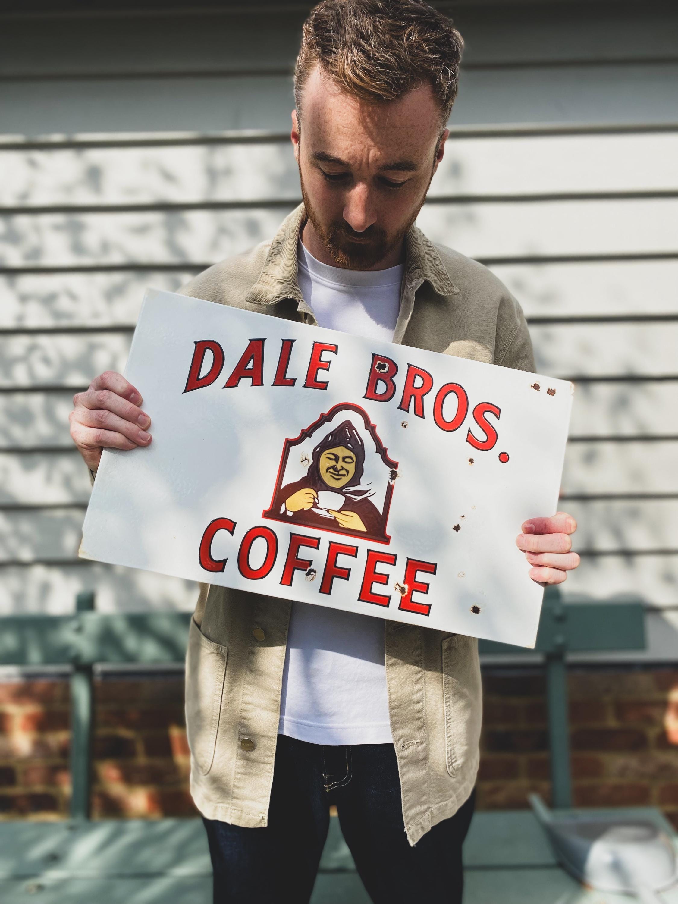 Enamel Dale Bros. Coffee Enamel Sign
