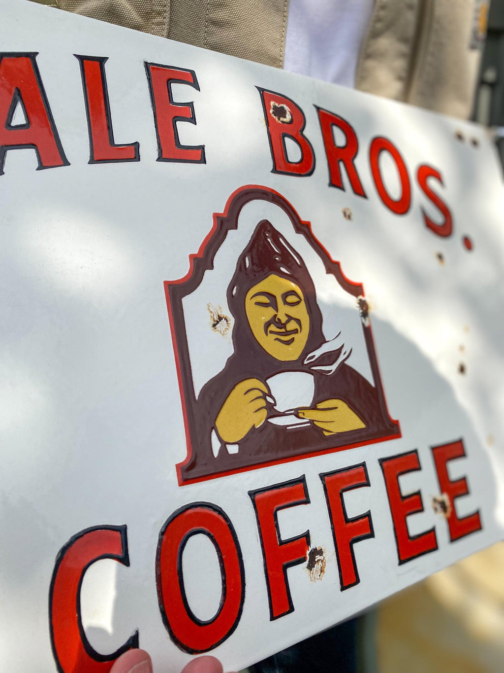 Enamel Dale Bros. Coffee Enamel Sign