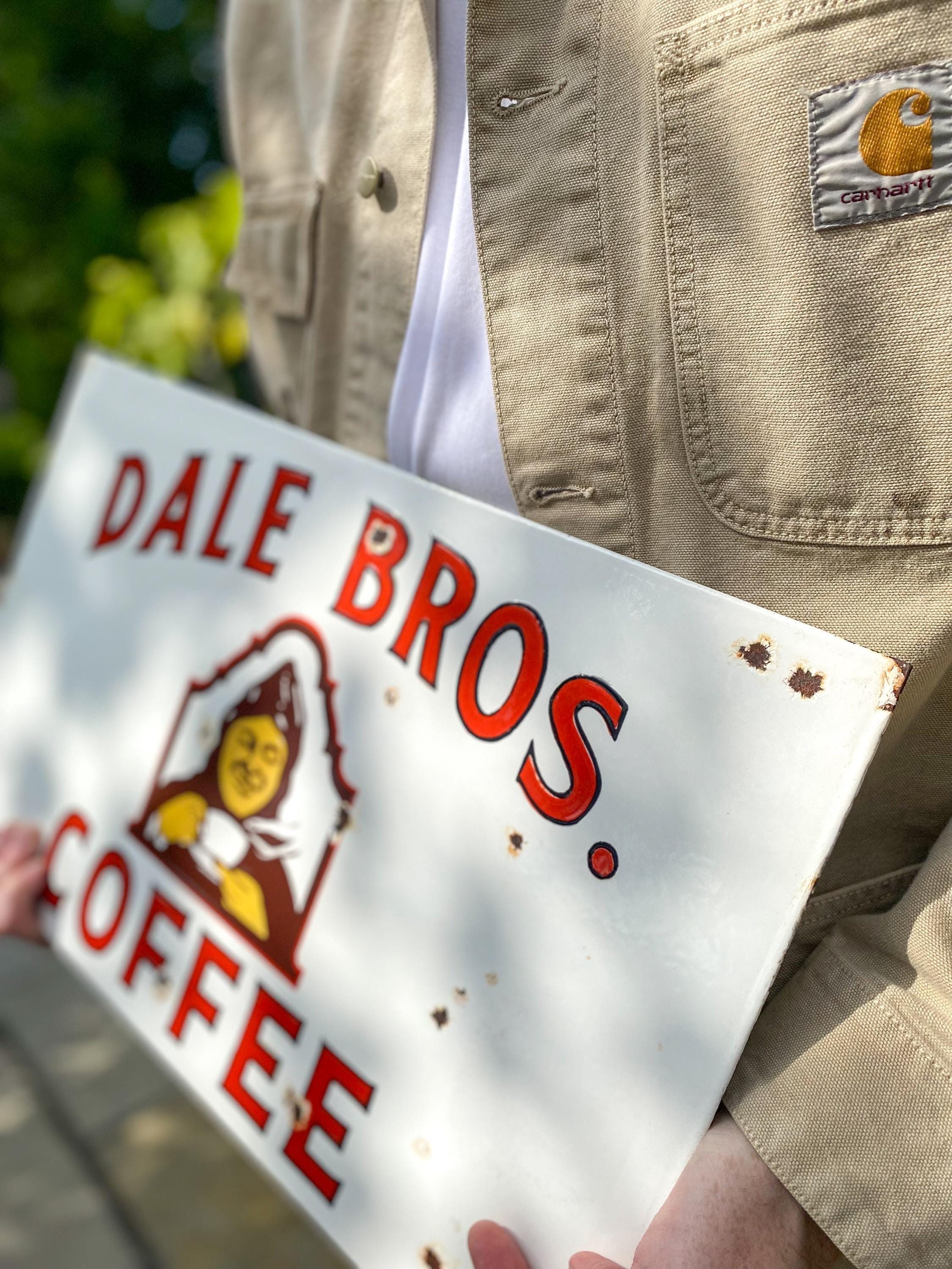 Enamel Dale Bros. Coffee Enamel Sign