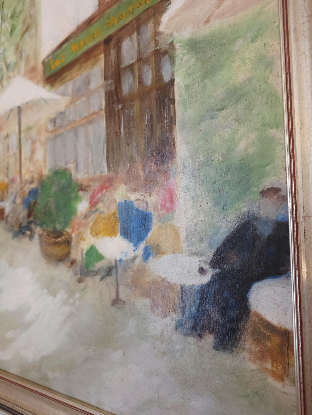 French Pavement Café Oil Painting