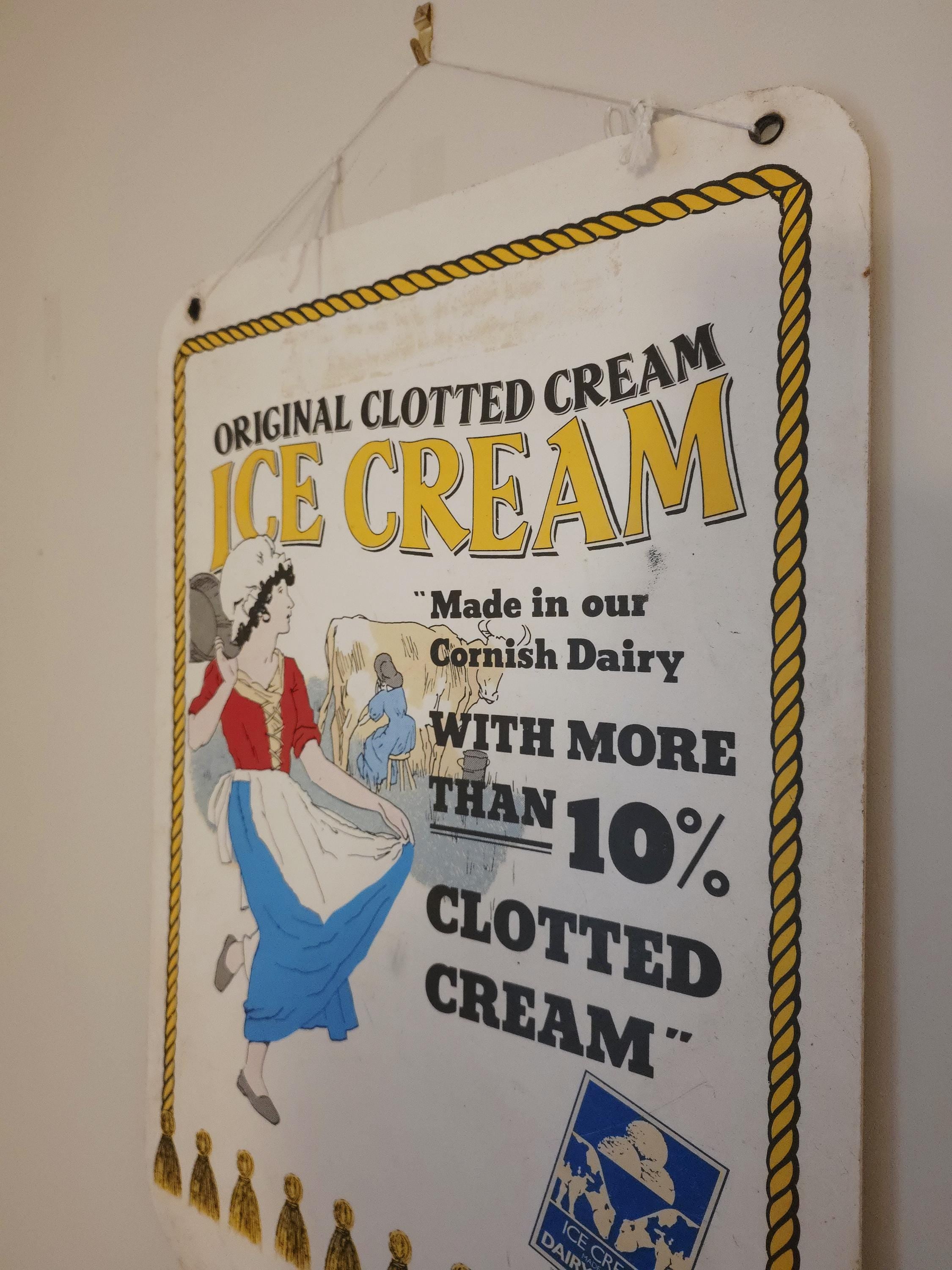 Vintage Orginal Cornish Ice Cream Sign