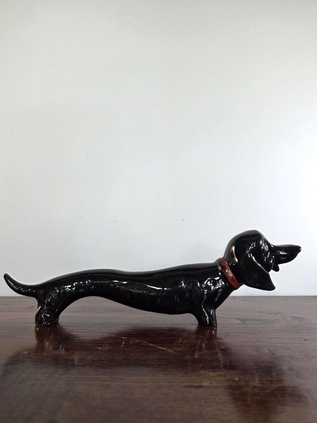 Vintage Black Dachshund Figurine