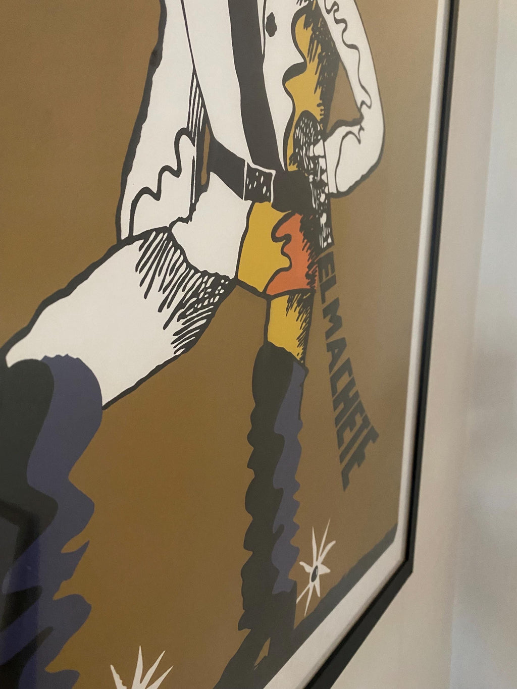 Original Elpido Valdes "The Machete" Cuba Silkscreen Poster by Bachs