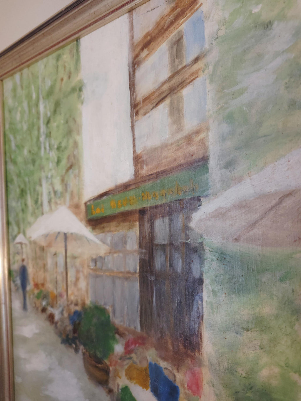 French Pavement Café Oil Painting