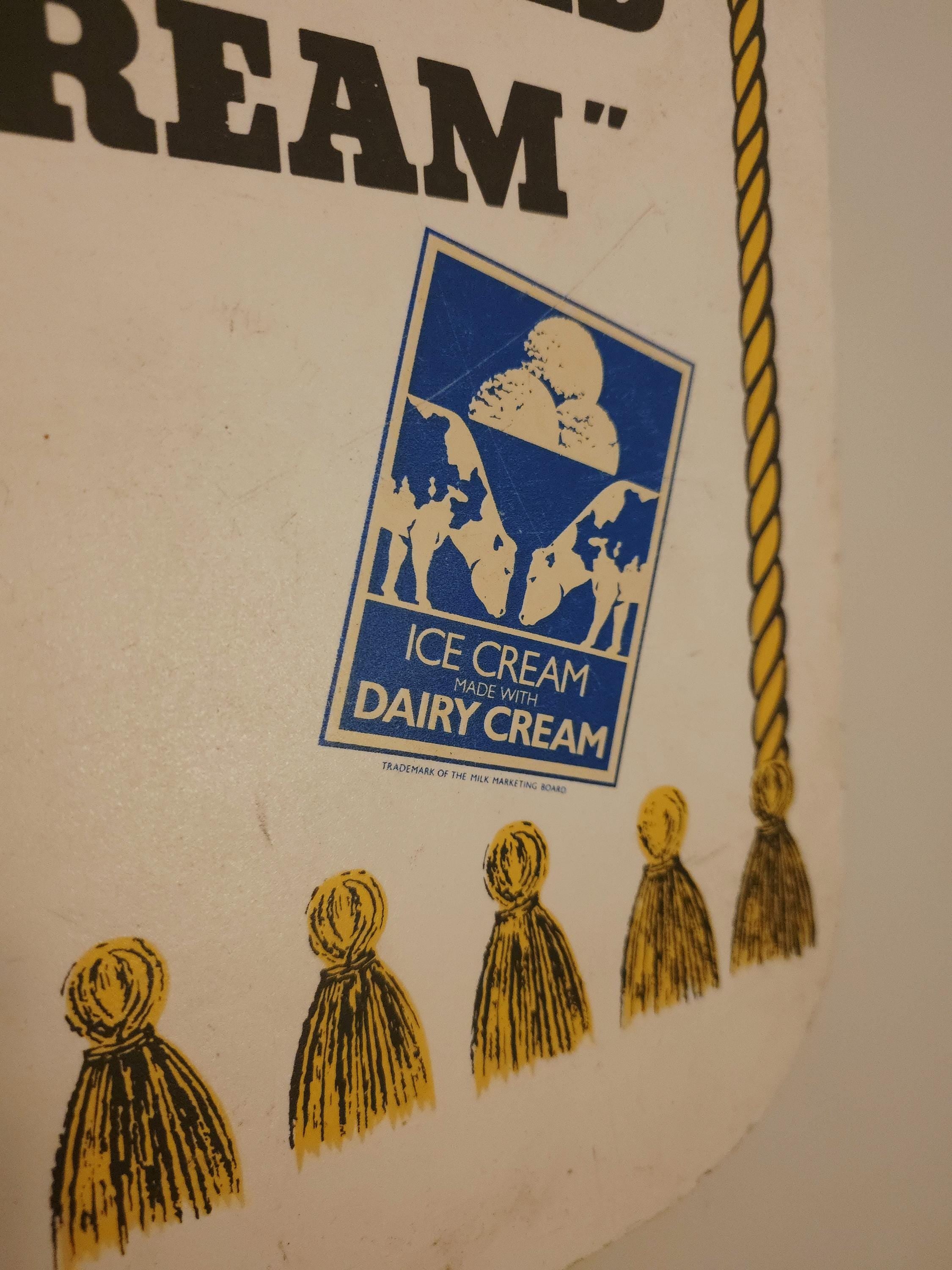 Vintage Orginal Cornish Ice Cream Sign