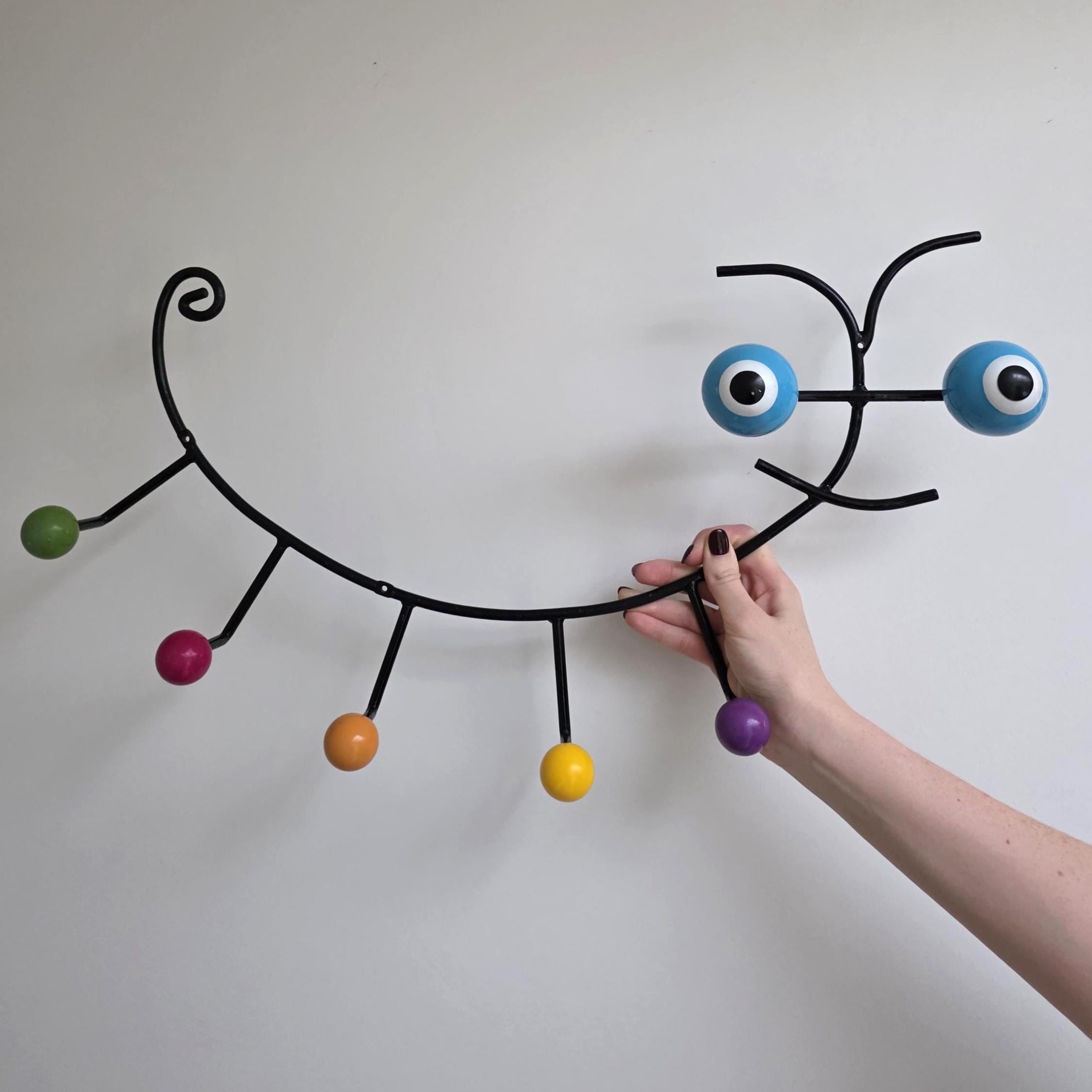 Caterpillar Wall Hook 60's Style