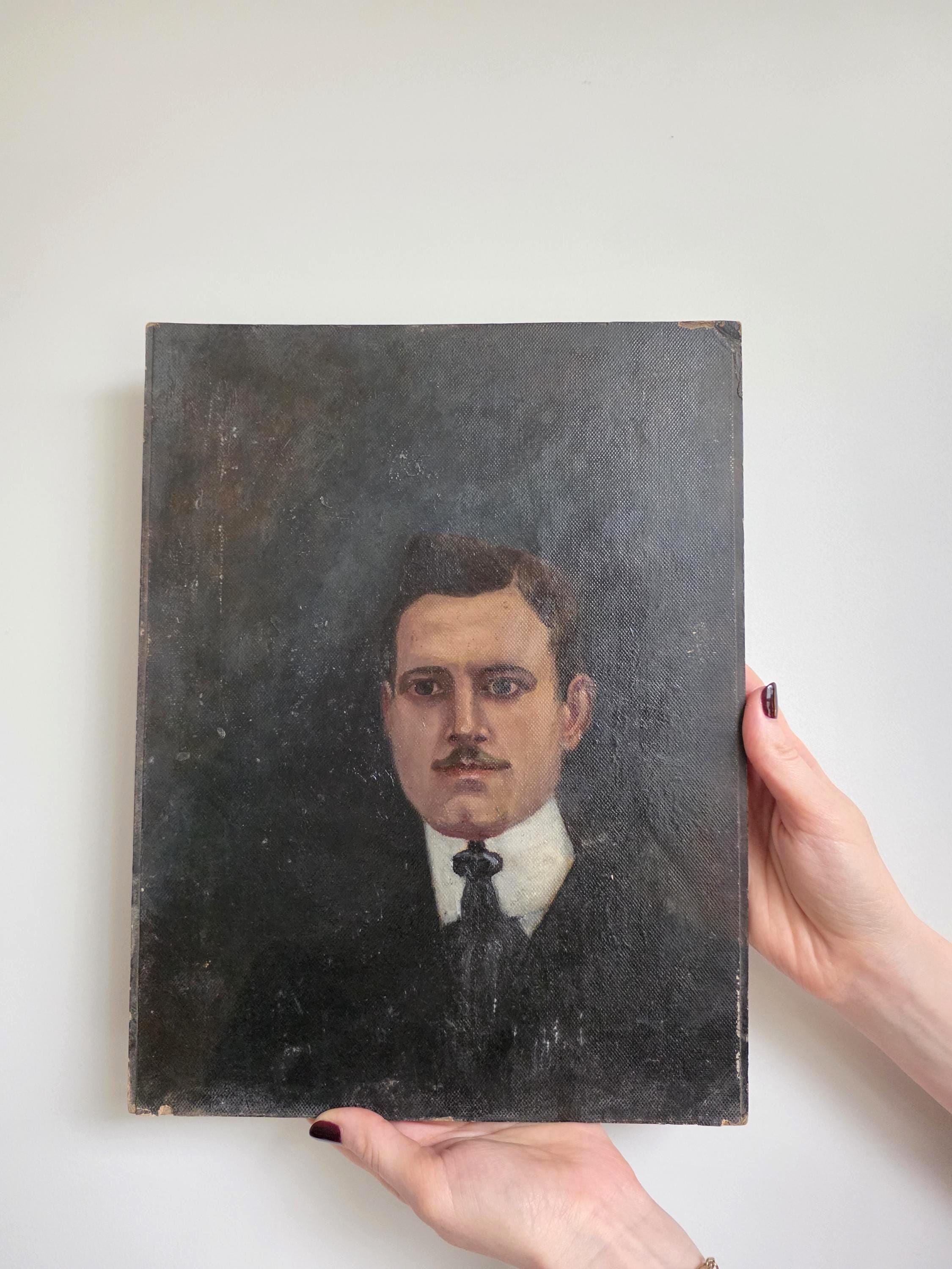 19th Century Oil on Board | French Gentleman Portrait