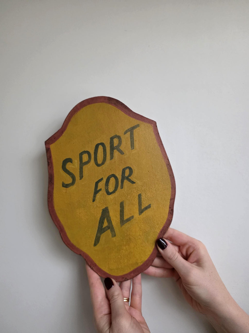 Hand-Painted Circus Fairground Ride Sign "Sport For All"