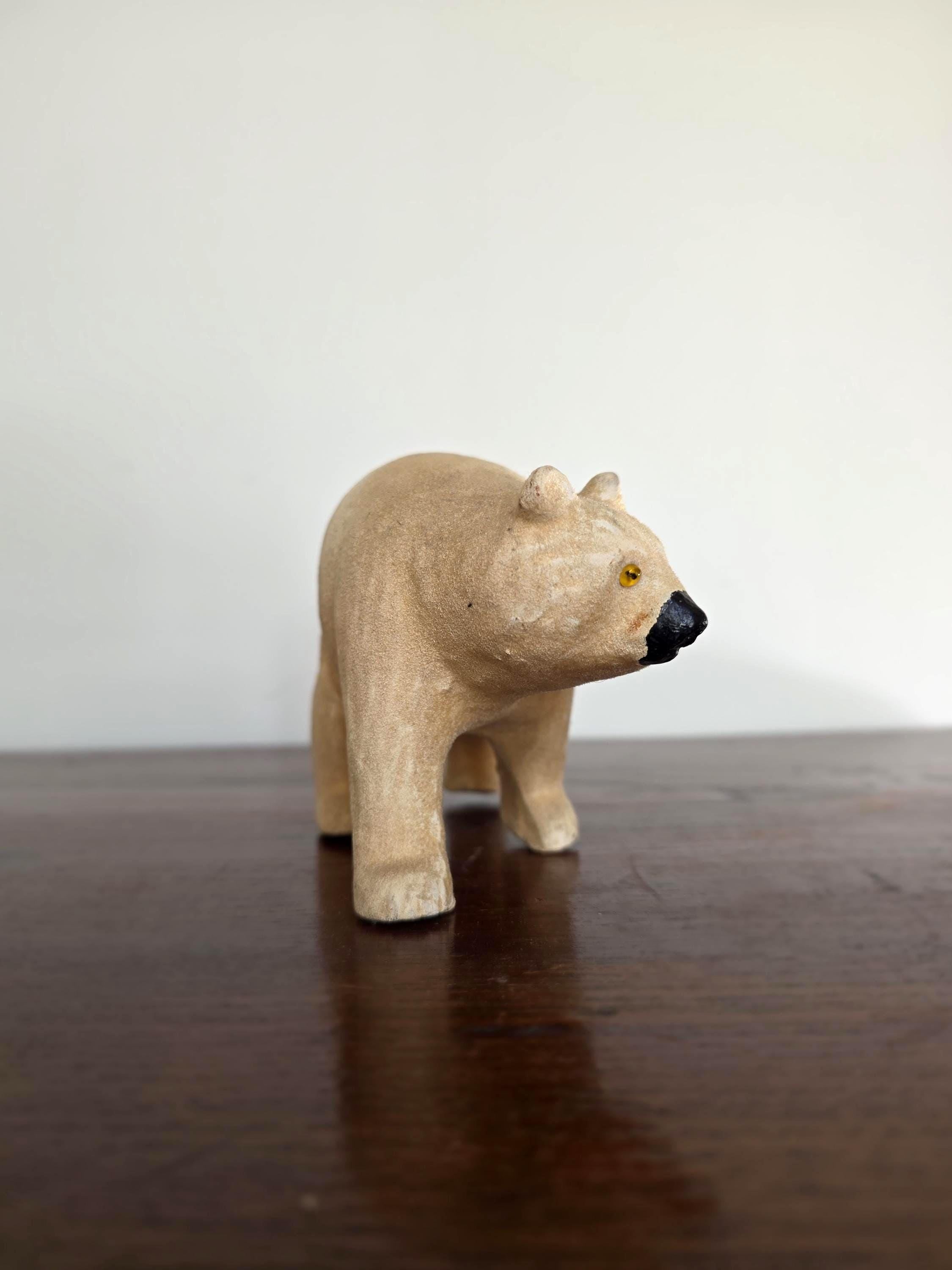 Unusual Carved Chalk Polar Bear