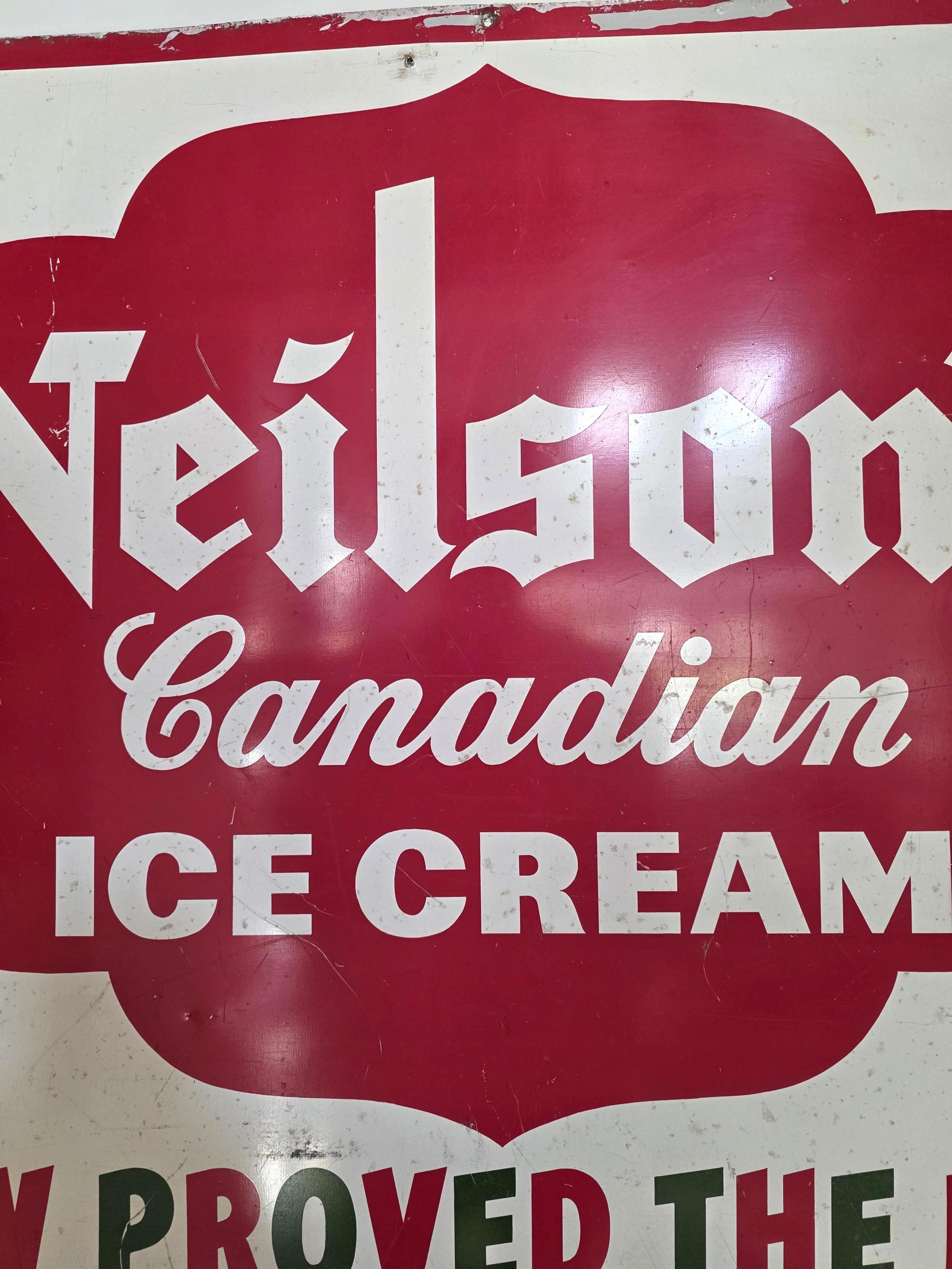 Original 1930s Nielsons Ice Cream Sign | Vintage Painted Tin Advertising