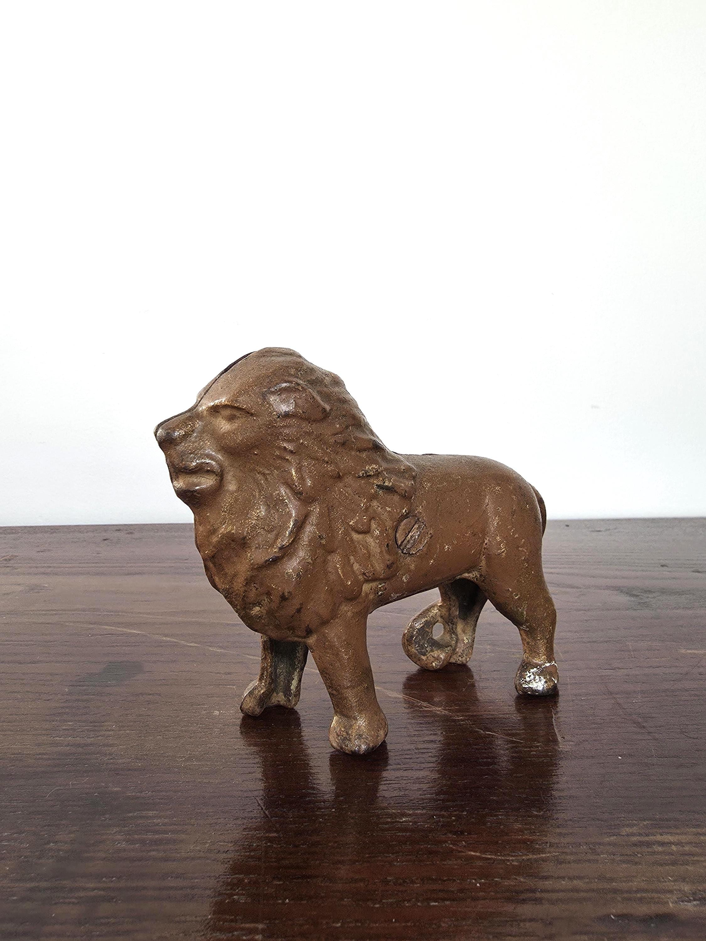 Antique A.C. Williams Cast Iron Lion Still Bank | Early 1900s