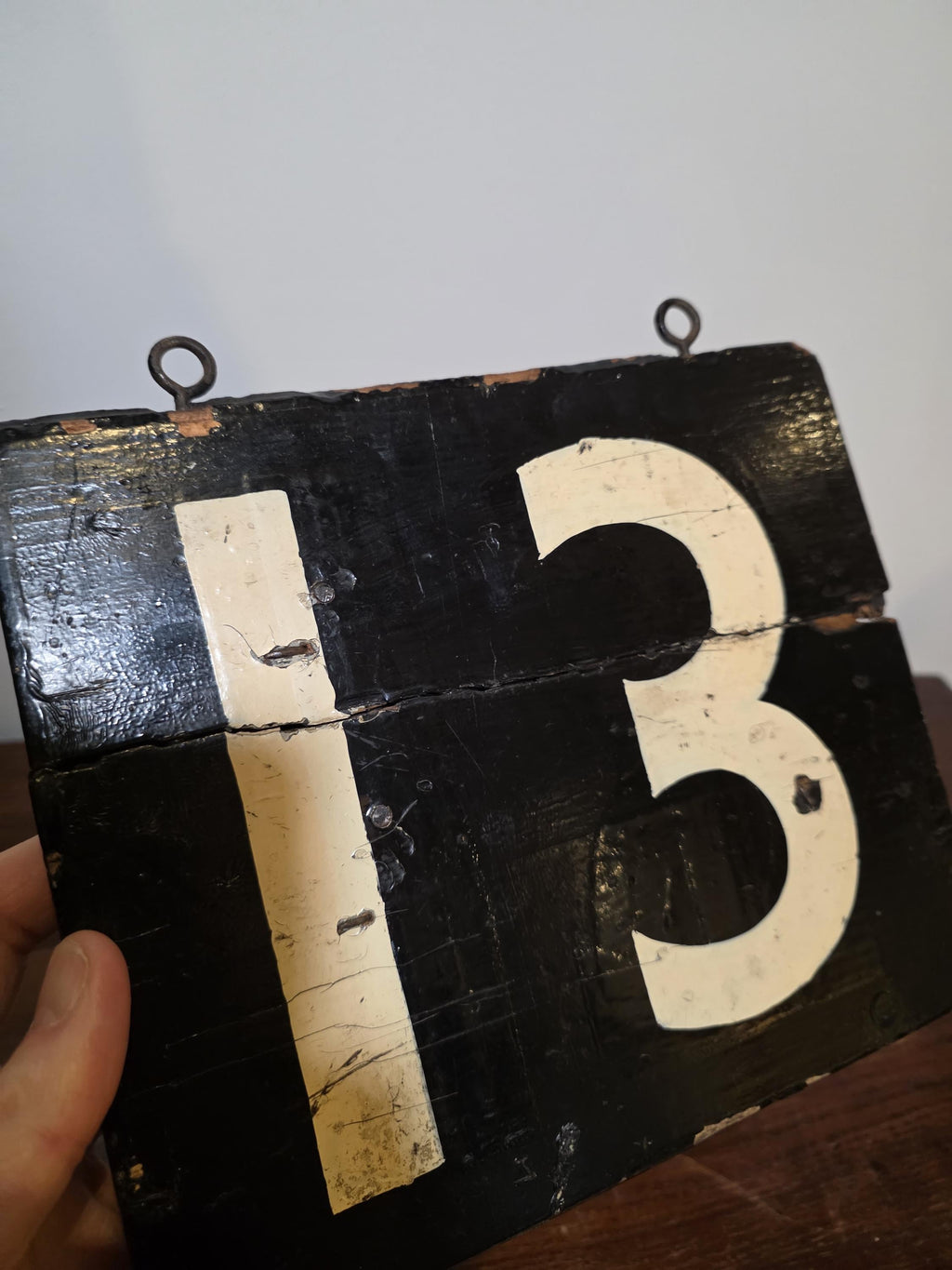 Original Number 13 Train Platform Sign from Liverpool Street Station, London