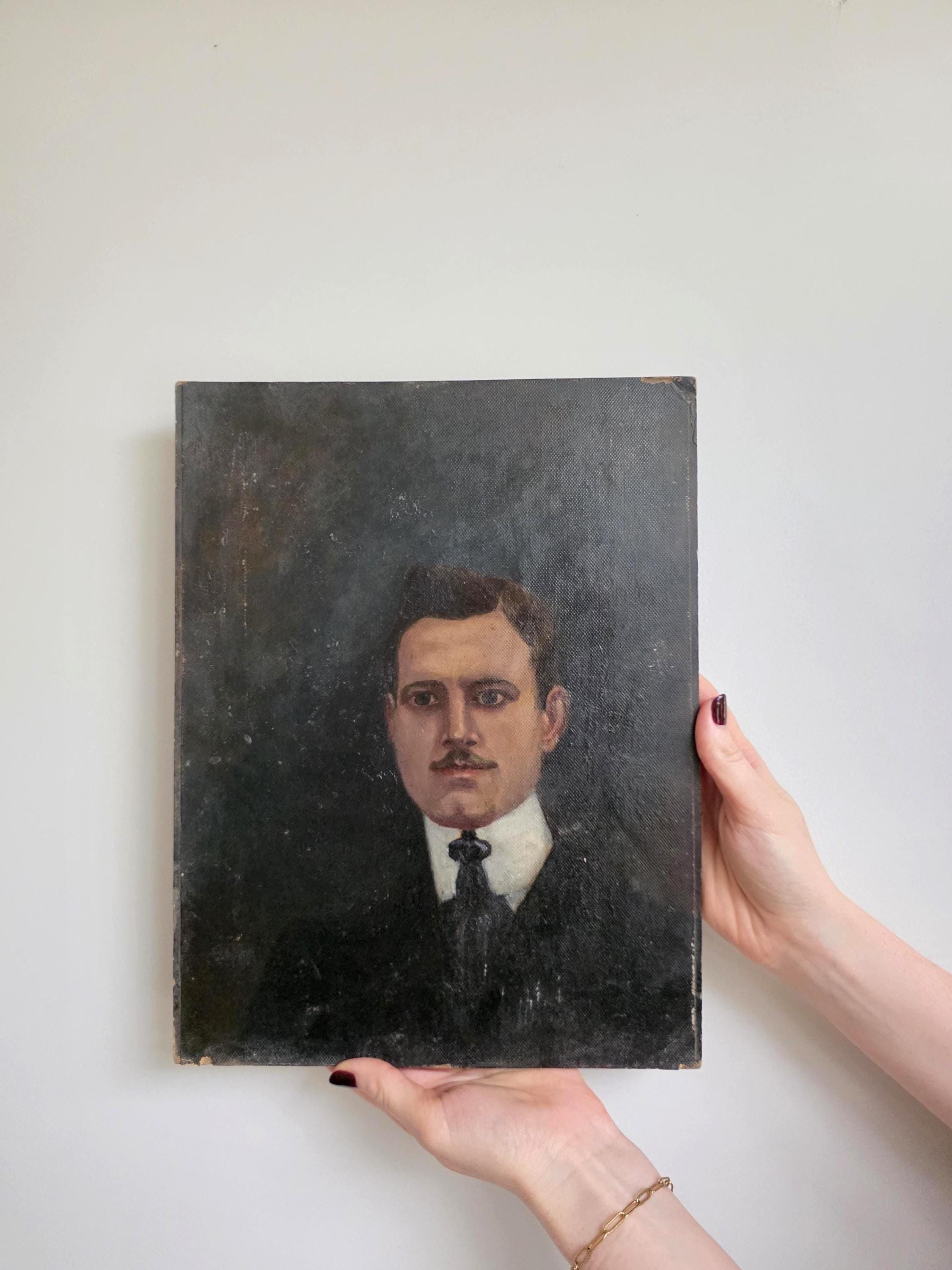 19th Century Oil on Board | French Gentleman Portrait