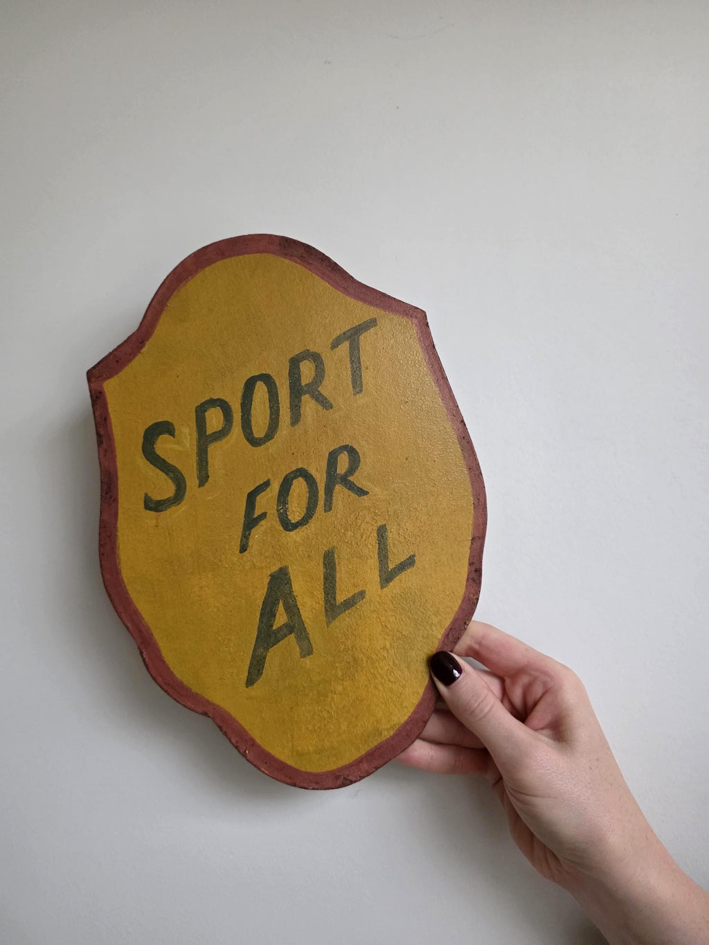 Hand-Painted Circus Fairground Ride Sign "Sport For All"